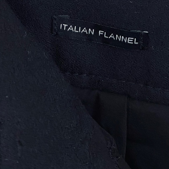 Talbots Italian Flannel Classic Black Cropped Cuffed Wool Pant Size 10 - Picture 6 of 7